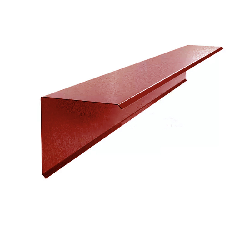 Babeta lateral esquinero rojo C25 Des. 330mm x 2.44m