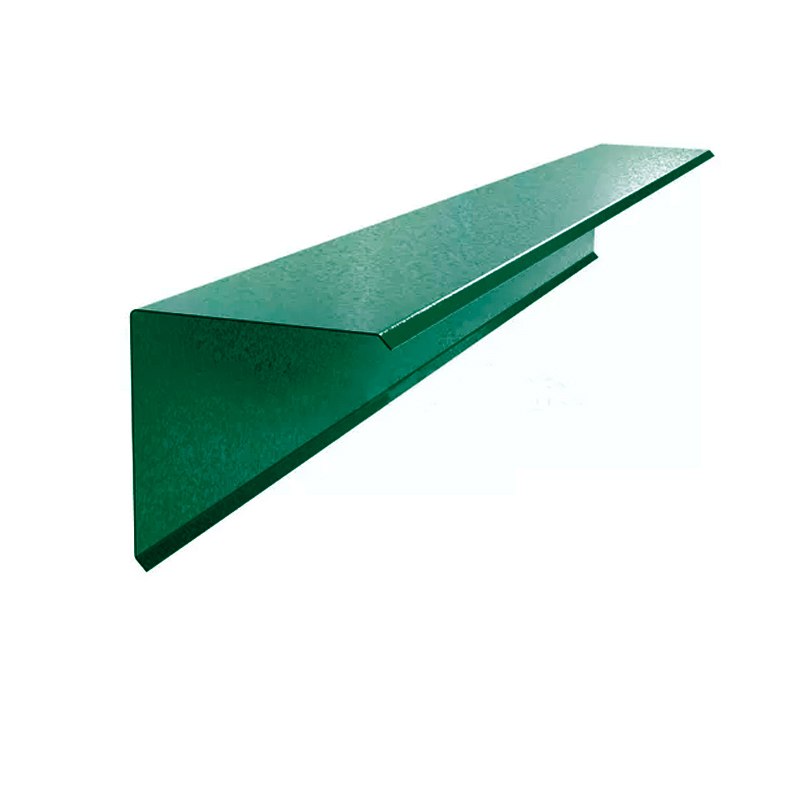 Babeta lateral esquinero verde C25 Des. 330mm x 2.44m