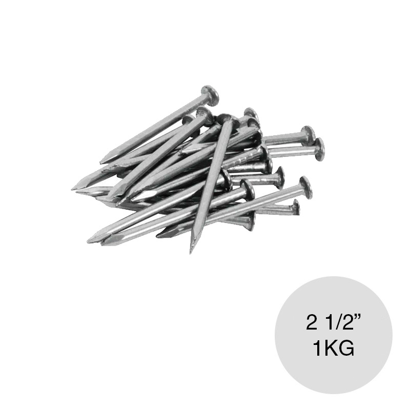 Clavo acero punta paris 2 1/2" bolsa x 1kg