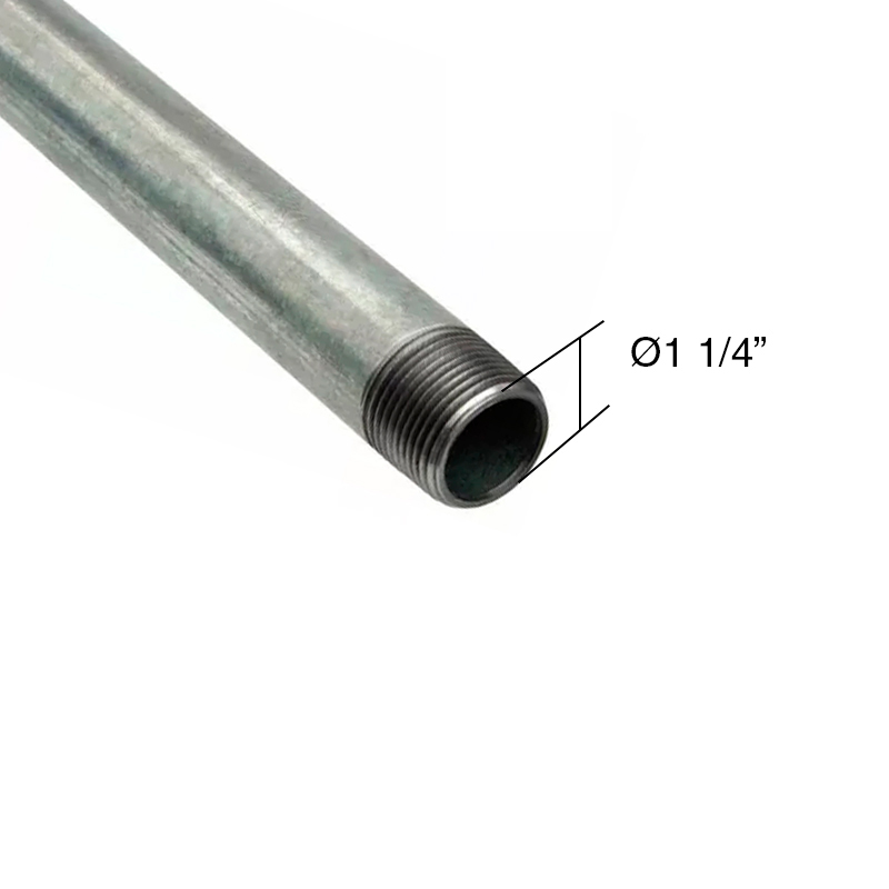 Caño galvanizado c/rosca ø 1 1/4" x 6.4m x 2.9mm
