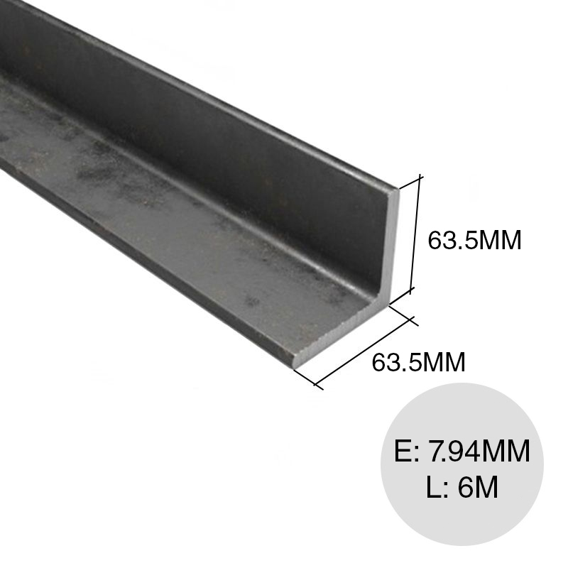 Perfil angulo alas iguales estructural 6m x 2 1/2" x 5/16"