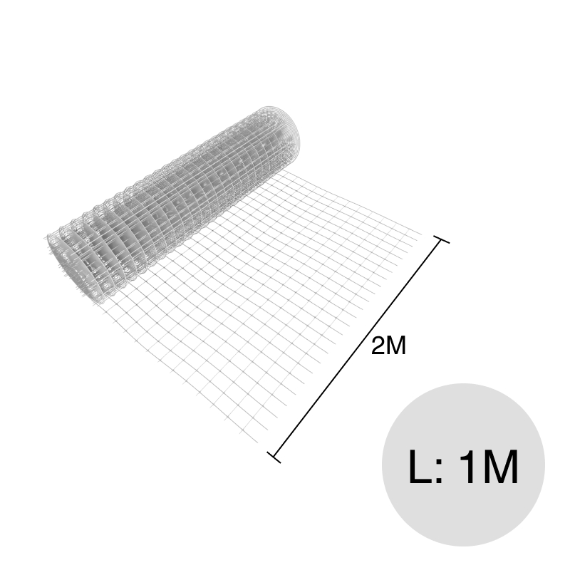 Red de sosten polipropileno 125mm x 125mm rollo 2m x ml