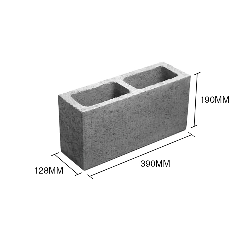 Bloque P13 hormigon comun 128mm x 190mm x 390mm