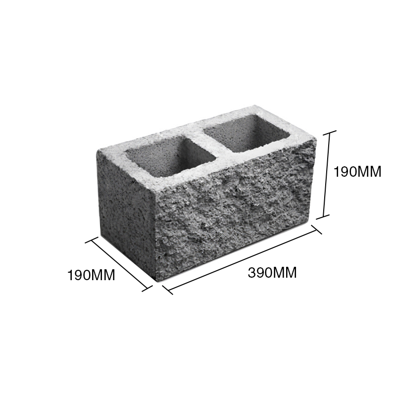 Bloque P20 hormigon simil piedra 190mm x 190mm x 390mm