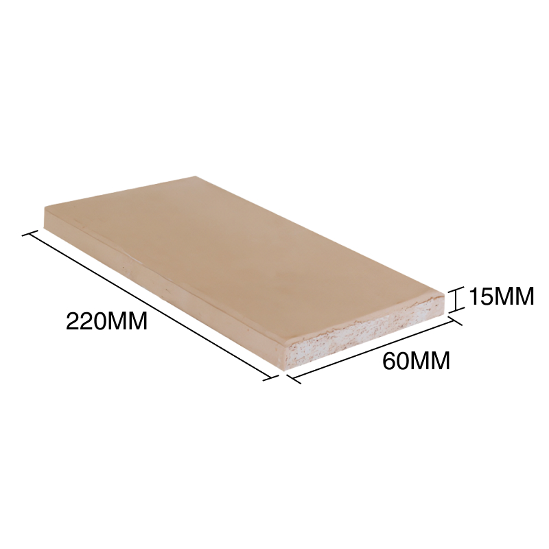 Liston refracario arcilla natural 15mm x 60mm x 220mm