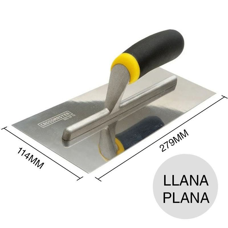 Llana plana enduir 11" x 4 1/2" acero inoxidable 114mm x 279mm
