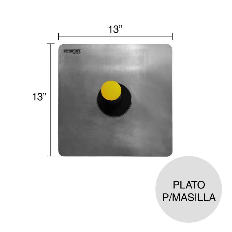 Plato p/masilla construccion en seco aluminio 13" x 13"