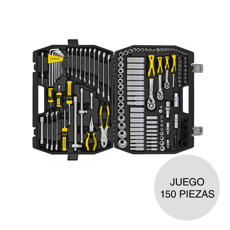 Juego herramientas Competition p/mecanico acero caja x 150 piezas