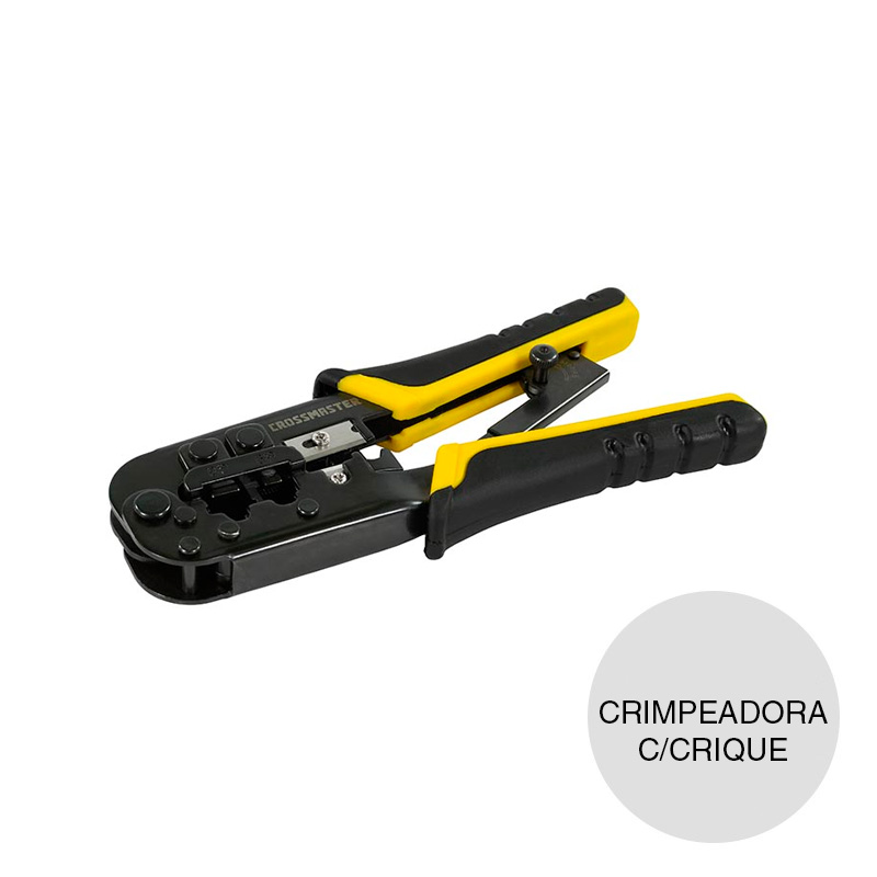 Pinza crimpeadora pela-corta cables c/crique