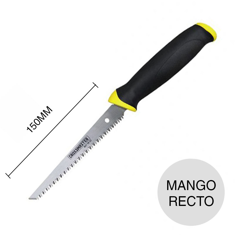 Serrucho mango recto construccion en seco acero templado profesional 6" 150mm