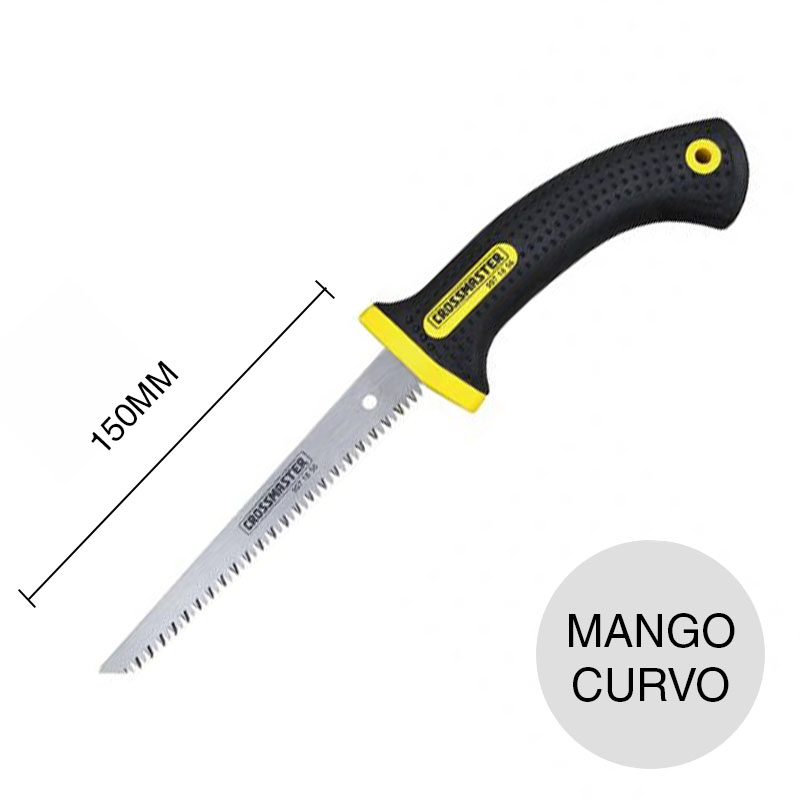 Serrucho mango curvo construccion en seco acero templado profesional 6" 150mm