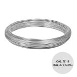 Alambre atar galvanizado calibre Nº18 x ø1.22mm rollo x 50kg