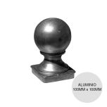 Bocha c/base aluminio 100mm x 100mm