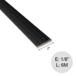 Planchuela lisa herreria acero laminado 2" x 1/8" barra 50.8mm x 3.2mm x 6m