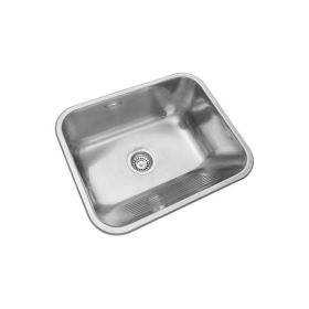 Pileta cocina simple acero inoxidable 304 pulido estandar sobrepuesta 500mm x 400mm x 250mm