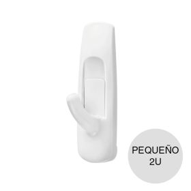 Gancho pequeño autoadhesivo Command blanco blister x 2u