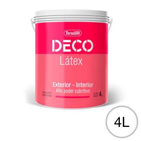 Pintura Latex Exterior Interior Antihongos Deco Latex Blanco 4 L