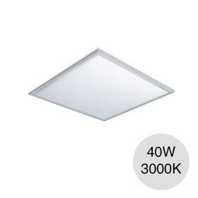 Paneles Led marco aluminio inyectado cuadrado p/embutir 40W 3000K 595mm x 595mm x 10mm