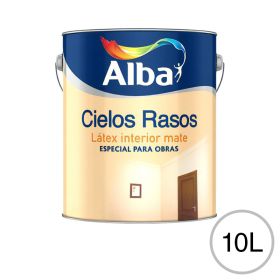 Pintura latex acrilico Cielos Rasos interior blanco mate lata x 10l