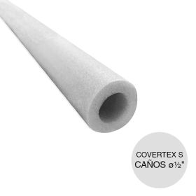 Tubo aislante termico espuma polietileno Covertex S blanco sin cobertura 5mm caños agua interiores ø 1/2" tubo ø 23mm x 2m