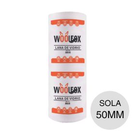 Aislante termico lana de vidrio Woolfox Sola 50mm x 1.2m x 18m rollo x 21.6m²