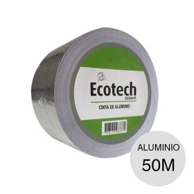 Cinta autoadhesiva Ecotech Aluminio union colocacion aislantes rollo x 50mm x 50m