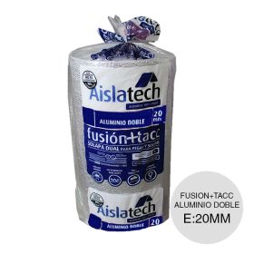 Aislante termico hidrofugo espuma polietileno Aislatech Fusion + TACC con doble film aluminio puro 20mm x 1m x 20m rollo x 20m²
