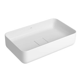 Bacha apoyo rectangular Slim Deca porcelana blanco brillante 135mm x 295mm x 500mm