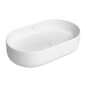 Bacha apoyo oval Slim Deca porcelana blanco brillante 135mm x 295mm x 500mm