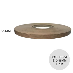 Canto ABS c/adhesivo baltico rollo x 0.45mm x 22mm x 1m