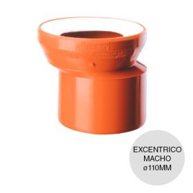 Adaptador excentrico Macho inodoro desagüe cloacal polipropileno ø 110mm