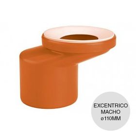 Adaptador super excentrico Macho inodoro desagüe cloacal polipropileno ø 110mm