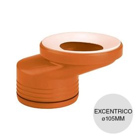 Adaptador super excentrico inodoro desagüe cloacal polipropileno acanalado ø 105mm