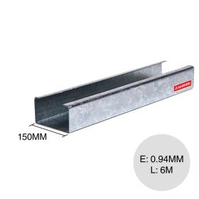 Perfil steel framing PGC 150 galvanizado con punch 0.94mm x 150mm x 6m