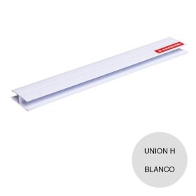 Perfil cielorraso PVC H union blanco 3000mm