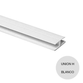 Perfil cielorraso PVC H union blanco 3000mm