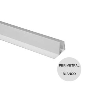 Perfil cielorraso PVC perimetral borde blanco 3000mm