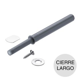 Cierre a presion Tip-on largo plastico gris platino