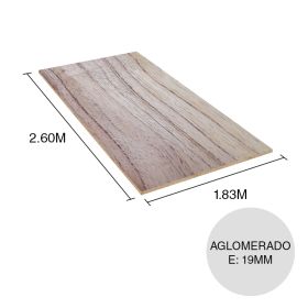 Tablero Aglomerado enchapado Paraiso 19mm x 1.83m x 2.60m