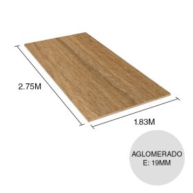 Tablero Aglomerado enchapado Peteribi 19mm x 1.83m x 2.75m