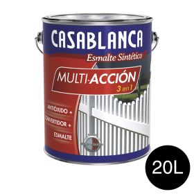 Esmalte sintetico multiaccion 3 en 1 antioxido convertidor negro brillante lata x 20l