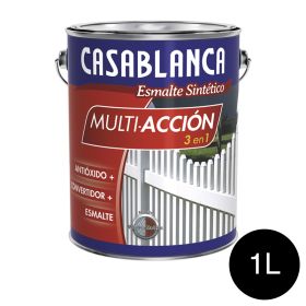 Esmalte sintetico multiaccion 3 en 1 antioxido convertidor negro satinado lata x 1l