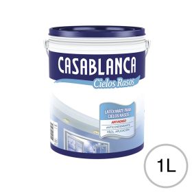 Pintura latex cielorrasos antihongo blanco mate balde x 1l