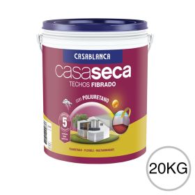 Membrana liquida impermeabilizante acrilica techos Casaseca fibrado blanco semimate balde x 20kg