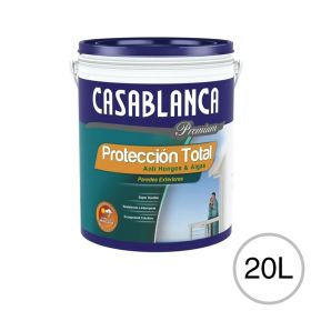 Pintura latex exterior Premium Proteccion Total blanco mate balde x 20l