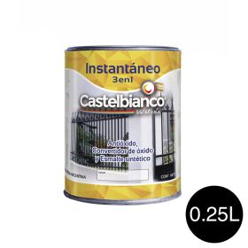Esmalte Instantaneo Multifuncion 3 en 1 negro brillante lata x 0.25l