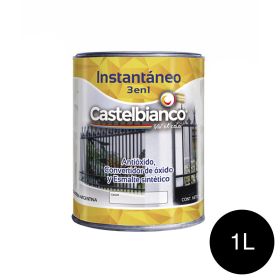 Esmalte Instantaneo Multifuncion 3 en 1 negro brillante lata x 1l