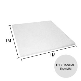 Placas aislantes termico EPS densidad estandar 10kg/m³ 25mm x 1m x 1m