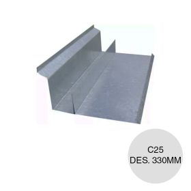 Banda c/riel lateral gris C25 Des. 330mm x 2.44m