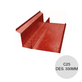 Banda c/riel lateral rojo C25 Des. 330mm x 2.44m